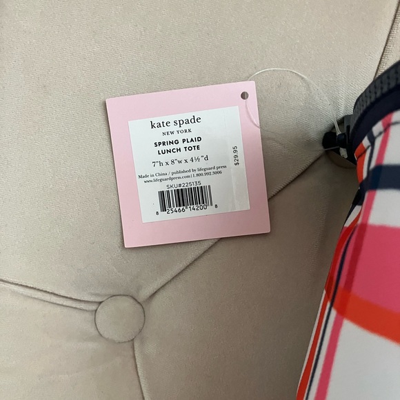 Kate Spade New York Spring Plaid Lunch Tote (NWT) - Picture 8 of 14
